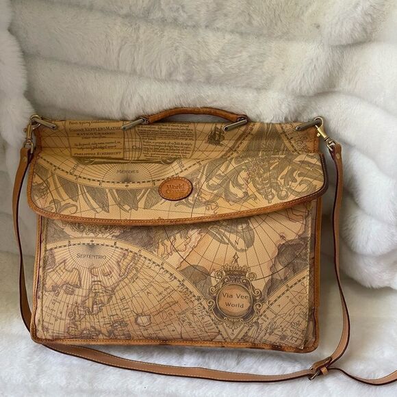 D Collection Handbags - D Collection world classic  Vinyl and  leather office large shoulder bag
